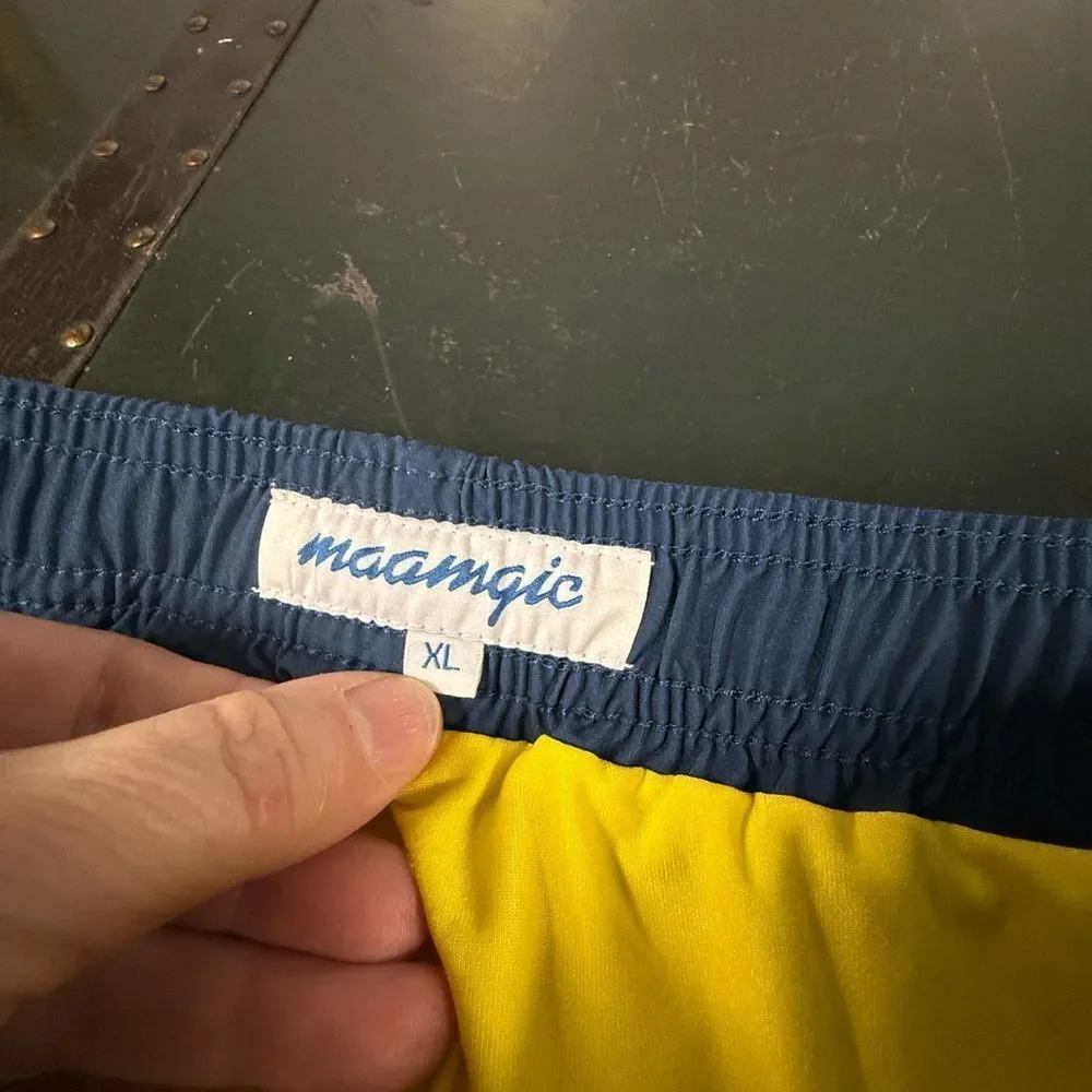 Maamgic Mens Stretch Swimming Shorts Liner Swim Trunks Sz XL